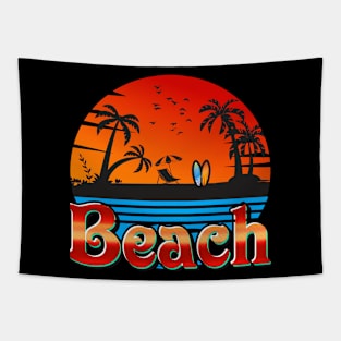 Beach Sunset Tapestry