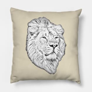 Lion face drawing conversion Pillow