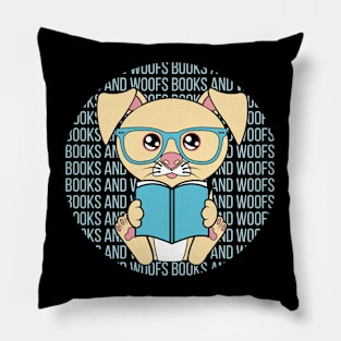 All I Need is books and dogs, books and dogs, books and dogs lover Pillow