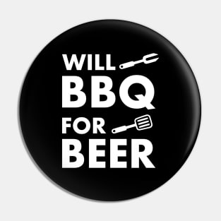 Will BBQ for Beer Pin