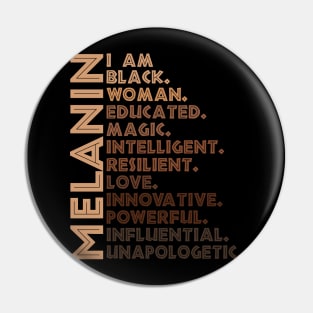 I Am Black Woman Educated Melanin Black History Month women history Pin