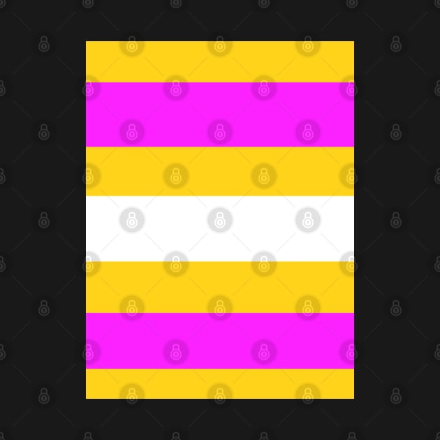 Yellow, Pink & White Stripe by faiiryliite