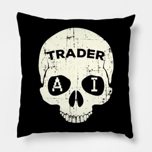 Artificial Intelligence Trader Skull Pillow