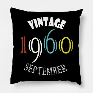 1960 September Vintage Pillow
