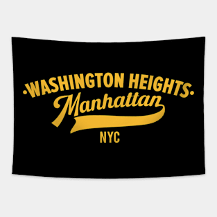 Washington Heights Manhattan - Vintage Style Lettering Tapestry