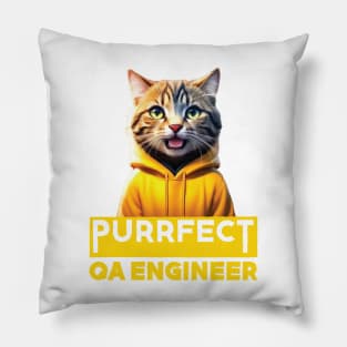 Just a Purrfect QA Engineer Cat Pillow