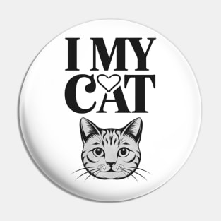 I Love My British Longhair Cat Ears Cat Breed Pin