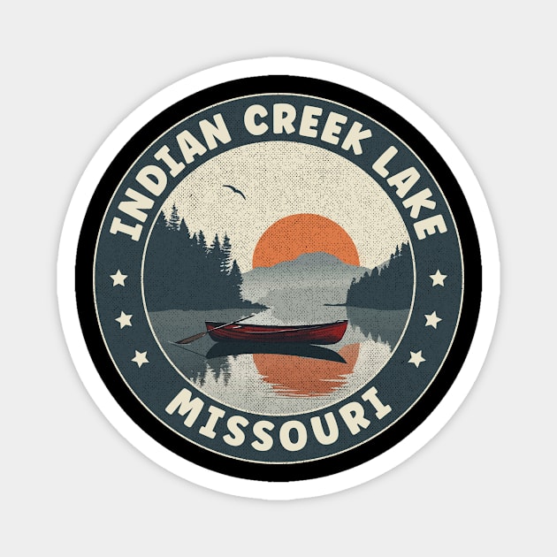 Indian Creek Lake Missouri Sunset Magnet by turtlestart