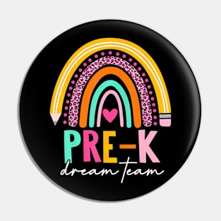 Cute Pre-K Dream Team Back To School Teacher Kids Women Pin