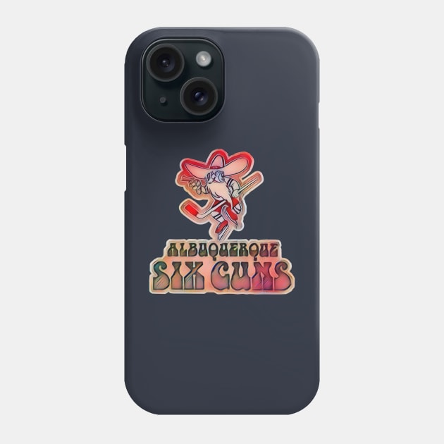 Albuquerque Six Guns Hockey Phone Case by Kitta’s Shop