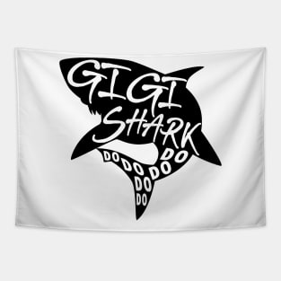 Gigi Shark (Baby Shark) - Minimal Lyrics Shirt Tapestry