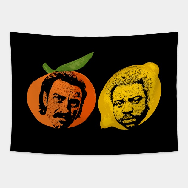 Lemon & Tangerine Tapestry by scribblejuice