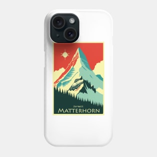 Matterhorn, Zermatt,Switzerland,Ski Poster Phone Case