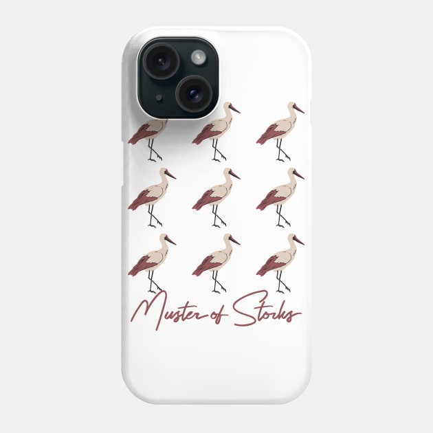 Muster of Storks III Phone Case by FlinArt