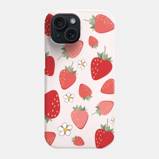 Summertime Farm Fresh Strawberry Floral Pattern Phone Case