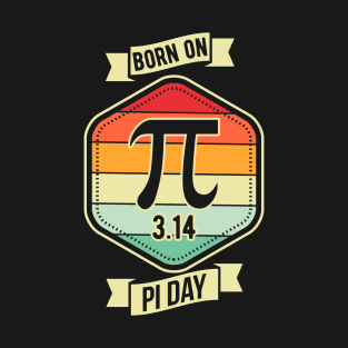 Born On March 14 Happy Pi Day Birthday Math Teacher Kids T-Shirt