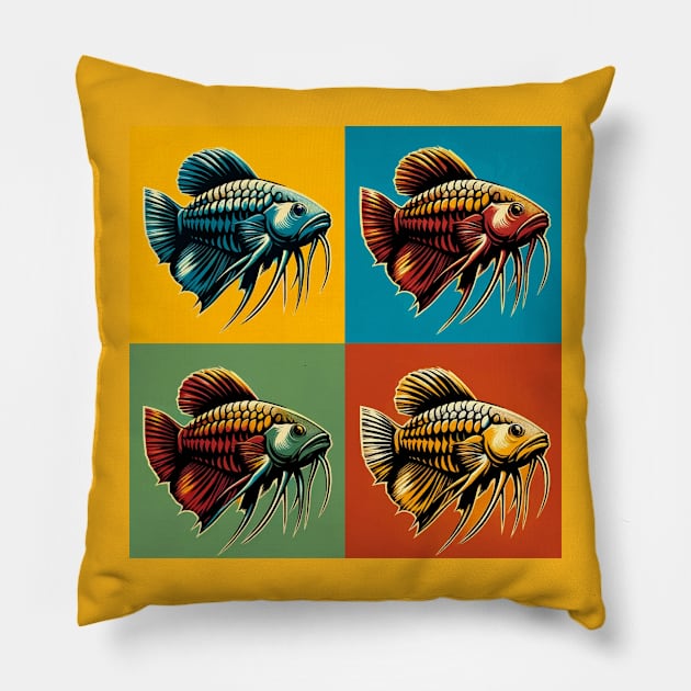 Bronze Corydoras - Cool Tropical Fish Pillow by PawPopArt