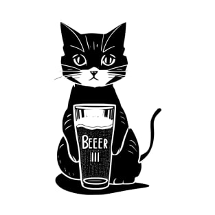 Cat with beer T-Shirt