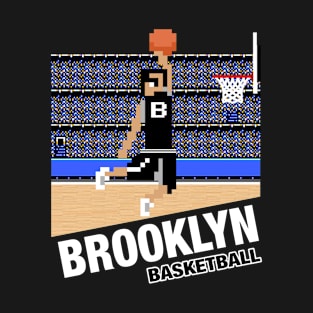 Brooklyn Basketball 8 bit pixel art cartridge design T-Shirt