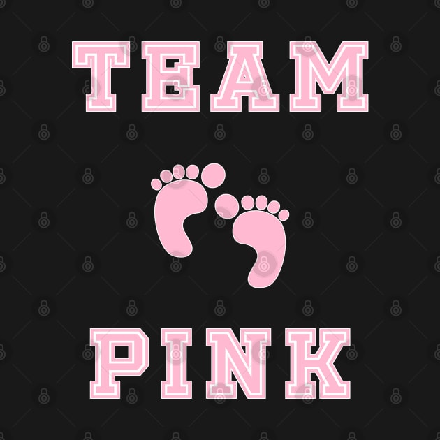 Team Pink Girl Mom Baby Shower Gender Reveal Party Cute Funny Gift by arcadetoystore