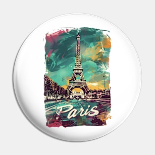 Paris Retro France t-shirt Pin