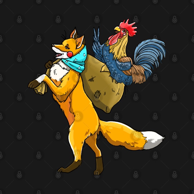 The fox and rooster by Mariarti