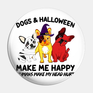 Frenchie Dog Halloween Dog Lover Pin