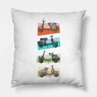 4 vespa fifties Pillow