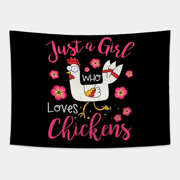 Kids Chicken Hen Love Cute Tapestry by Xonmau