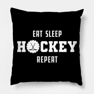 Hockey - Eat sleep hockey repeat Pillow