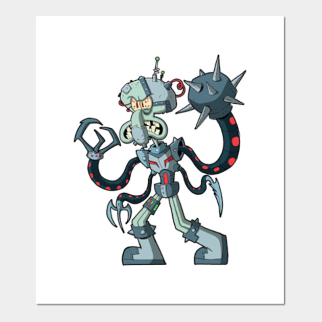 Cyborg Squidward Spongebob Squarepants Posters And Art Prints Teepublic Uk