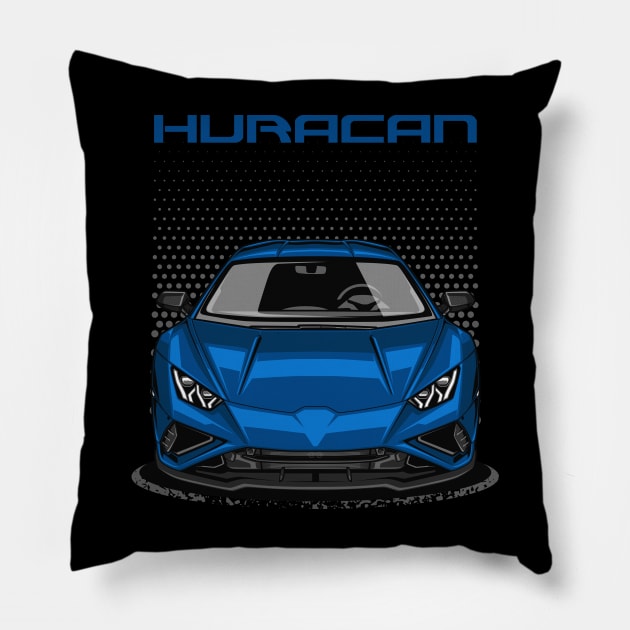 Huracan LP610-4 (Blu Le Mans) Pillow by Jiooji Project
