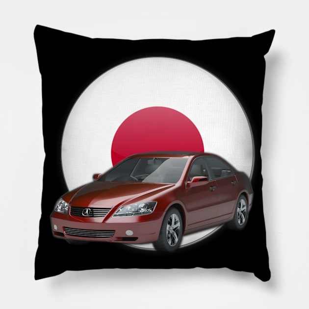 Acura SL Maroon sedan 2 Pillow by Stickers Cars