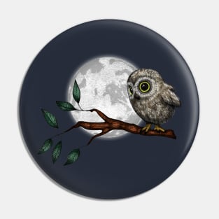 Moonlit Owl Pin