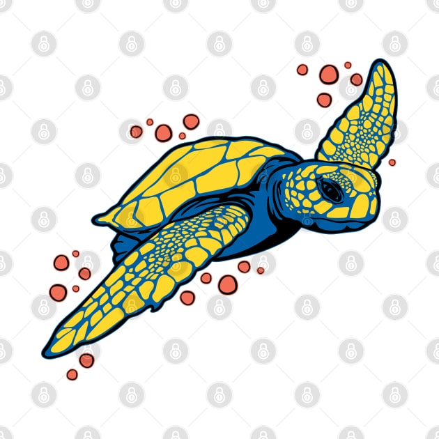 Blue Sea Turtle by Designs by Darrin