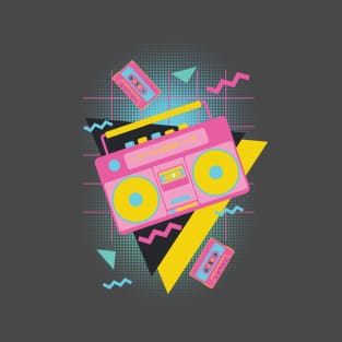 Pink boombox with cassette T-Shirt