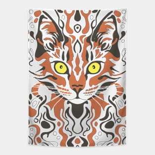 Cute Cat Illusion Design, Funny Cat Lover Gift Idea Tapestry