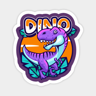 Cute Purple Dino Magnet