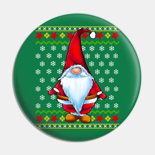 Santa Claus Gnome Ugly Christmas Sweater Pin