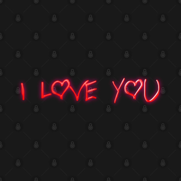 I love you in red neon by RENAN1989