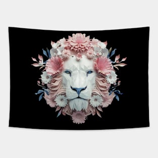 Floral Lion Tapestry