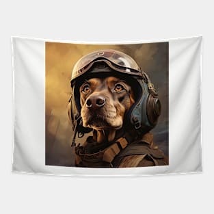 Military Doggo Tapestry