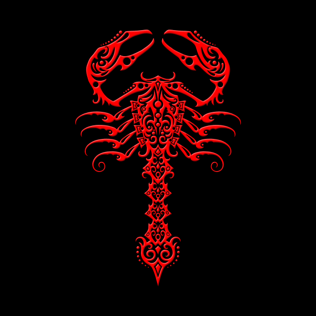 Red and Black Tribal Scorpion by jeffbartels