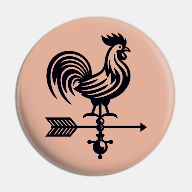 Rooster Weathervane Pin by KayBee Gift Shop