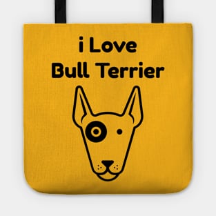 i love bull terrier Tote