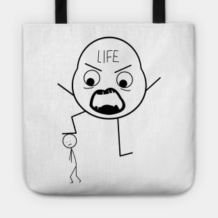 Guy with bad life - stick figures Tote