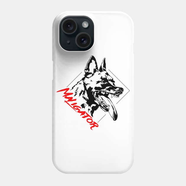 Belgian Malinois Maligator dog portrait Phone Case by wilsigns