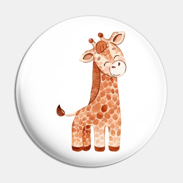 Cute giraffe Pin by DreamLoudArt