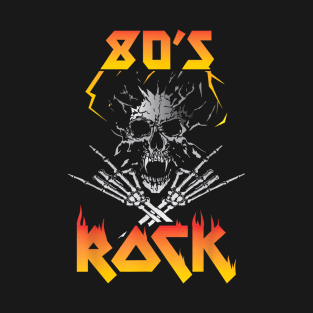 Faded 1980s Rock Roll - For Eighties Rockers Band T-Shirt
