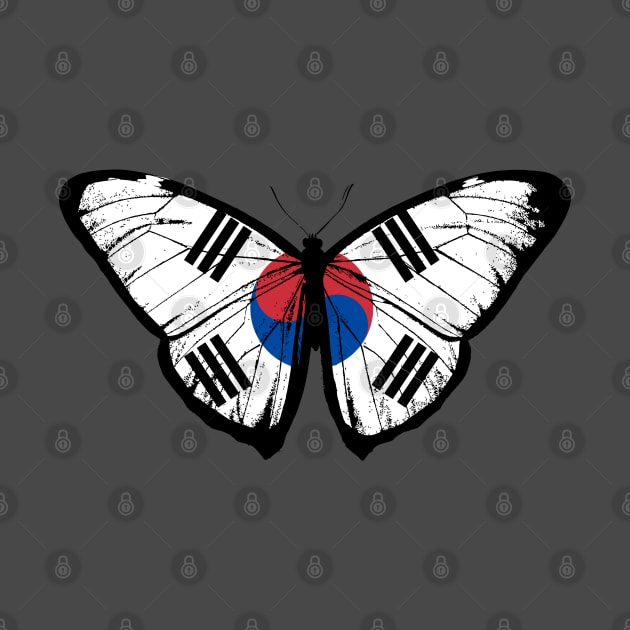 Vintage Korea Butterfly Moth | Pray For Korea and Stand with Korea by Mochabonk